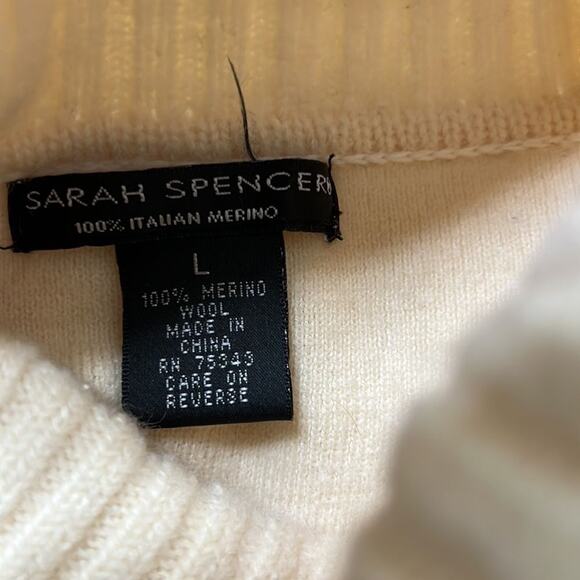 SARAH SPENCER 100% MERINO WOOL SWEATER SIZE‎ L - Picture 3 of 4